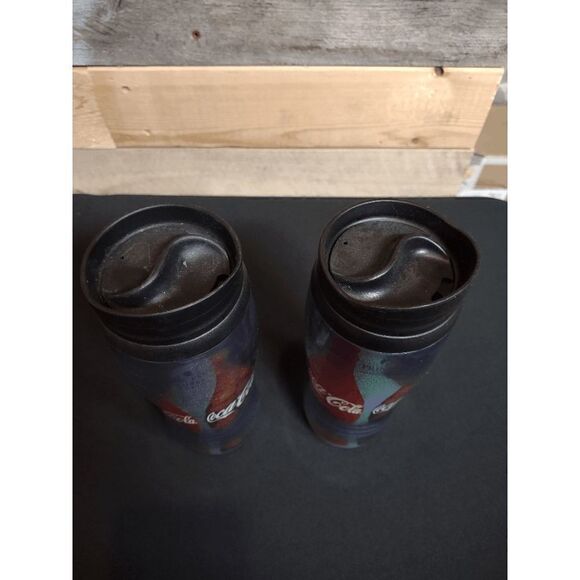 Set of 2 Coca Cola Princess Cruises Insulated 16 oz Tumblers with Lids - Picture 2 of 4